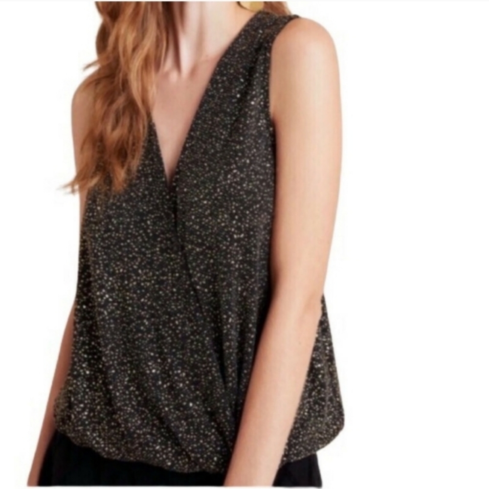 Eri & Ali Anthropology Encore Shine Sparkle Top XL Disco Cowgirl 70s